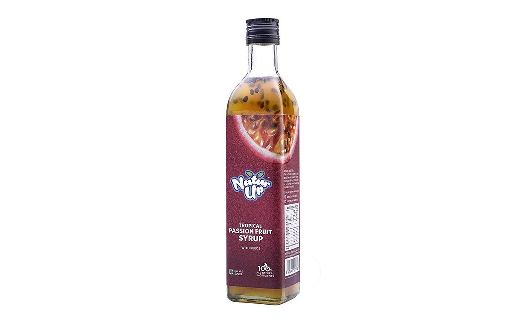 NaturUp Tropical Passion Fruit Syrup    Glass Bottle  500 millilitre